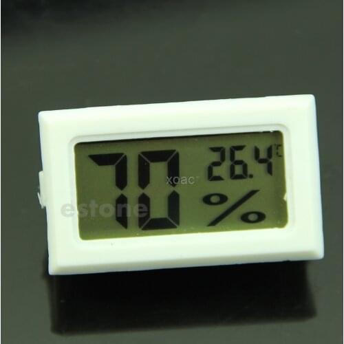 White Mini Digital LCD Thermometer Hygrometer Humidity Temperature Meter M06 dropship