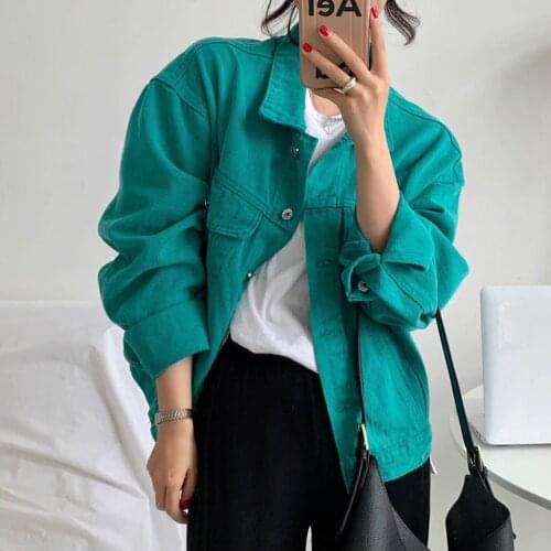 Flectit Harajuku Street Style Ombre Wash Oversized Frayed Denim Jacket For Women Faded Purple Jeans Jacket Grunge veste femme