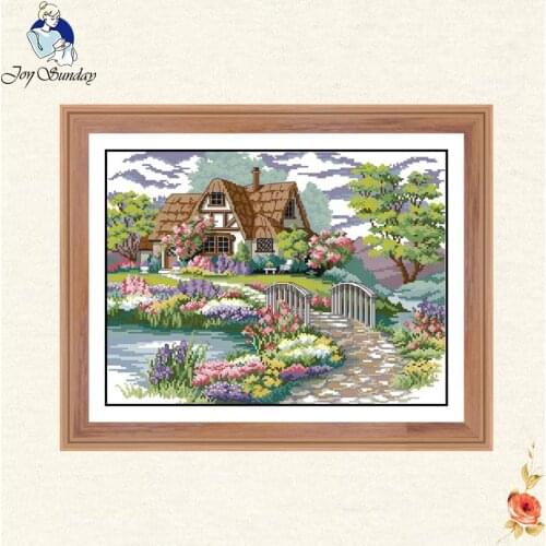 Joy sunday dream home Cross Stitch kit Needlework set Canvas printed14CT 11CT DMC Home Decoration Send DIY Hand Made Gift