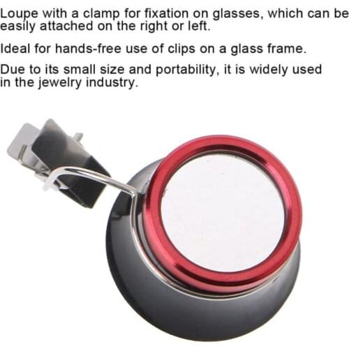 Clip-On Eye Glasses Loupe Jeweler Opti Magnifier Magnifying Jewelry Watch Repair X4YA