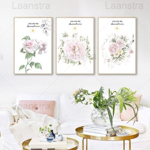 Beautiful Flower Home Decoration Painting Simple and Fresh Plant Living Room Wall Canvas Poster Flower Branch Restaurant Print