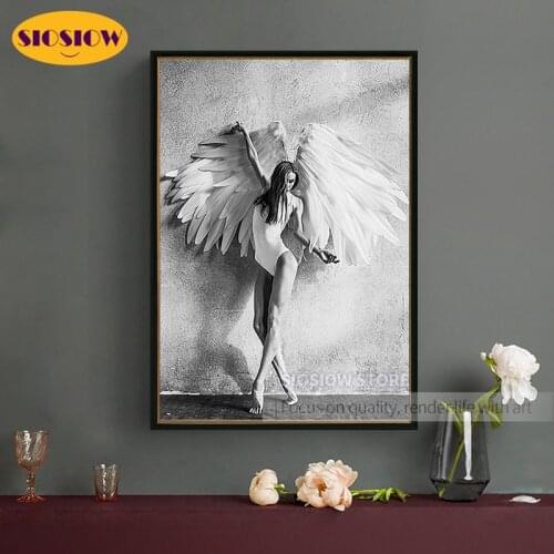 Angel Wings 5D DIY Diamond Painting Ballet Girl Full Square Round Drill Resin Daimond Mosaic Cross-stitch Kits Embroidery Decor