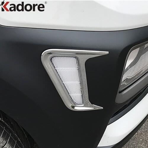 Front Side Turning Light Cover Trim For Hyundai Kona Encino Kauai 2017 2018 2019 2020 ABS Chrome Car Styling Accessories 2pcs