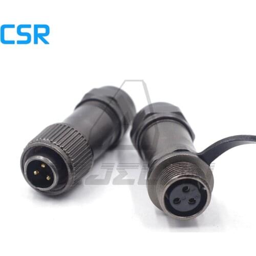 ST12 Metal Waterproof IP67 Cable Butt Circular Aviation Connector 3pin Male and female docking 13A/250V