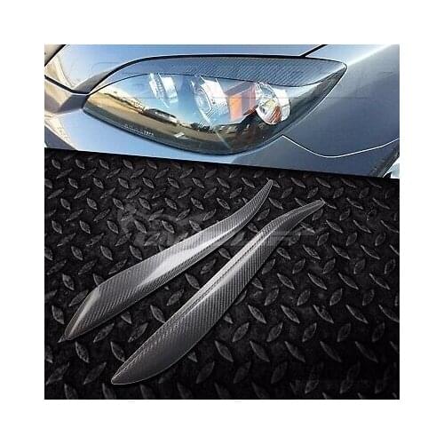 Carbon Fiber Headlight Eyelids Eyebrows for 2004-2009 Mazda 3 Axela Hatchback 5D
