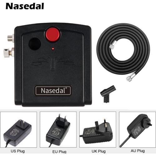 Nasedal Airbrush Compressor Airbrush Holder for Nail Art Makeup Tattoo Model Cake Car painting (No Airbrush Spray Gun)
