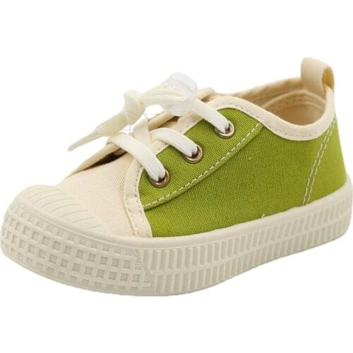 2021 Spring New Childrens Canvas Shoes Soft Sole Kindergarten Baby Shoes Children Shoes Causal Flats for Boys and Girls Fashion