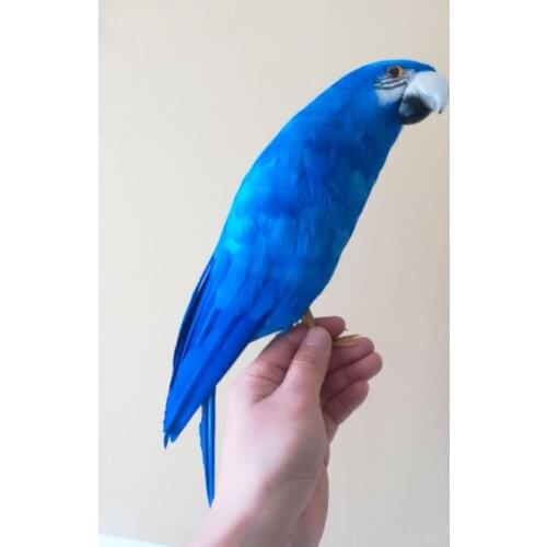Foam&feathers blue parrot bird large 42cm simulation parrot model prop.home garden decoration Xmas gift w0801