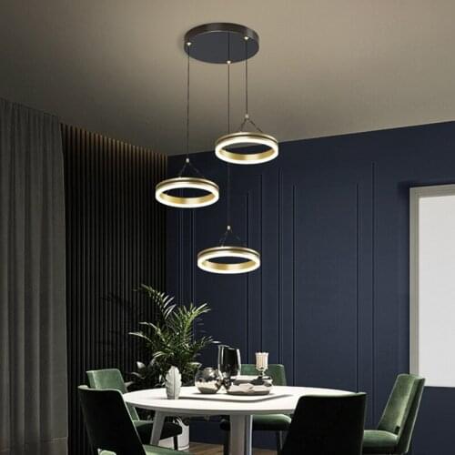 Nordic Restaurant Led Pendant Lights Three-head Long Plate Dining Table Lamp Modern Simple Black Fashion Bar Kitchen Hanglamp