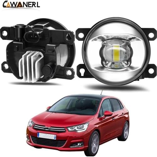 Fog Light Assembly H11 Car Right + Left Side LED Lens Fog Lamp DRL 30W 8000LM 12V For Citroen C5 Hatchback Break 2004-2015