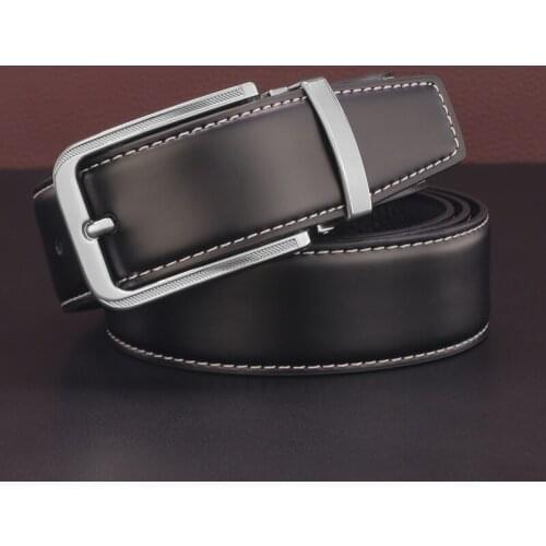 Fashion pin buckle corset belt men genuine leather men belt high quality ceinture homme luxury famous brand Casual Black Cowskin