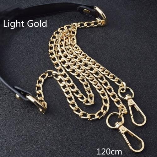 Bag Strap PU leather Alloy Metal Strap Replacement For Women Bag Chain For DIY Shoulder Straps Accessories Bags Handles 120CM