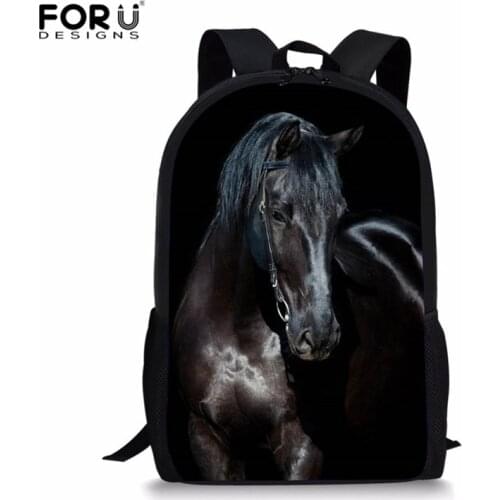 FORUDESIGNS Galaxy Horse Backpacks Children Bookbag Girls School Bag Fashion Mochila Boys Casual Daily Mochila Daypacks