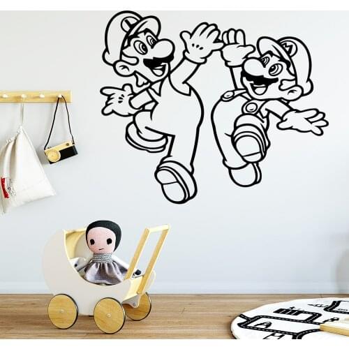 Modern Super Mario Wall Sticker Vinyl Decals For Kids Rooms Wallpaper Stickers Mural Baby Bedroom Wall Decal pegatinas pared
