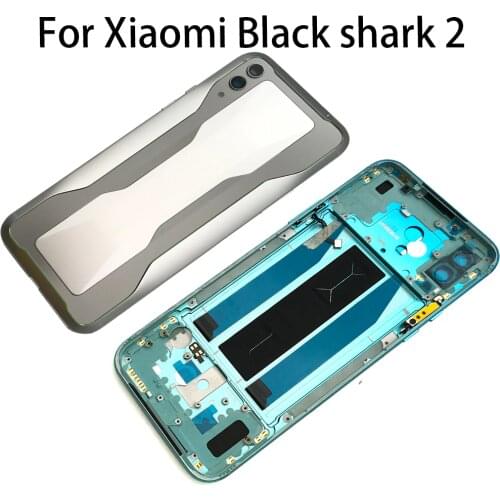 Back Door Case Battery Rear Housing Back Cover With Side Power Key +Volume Button For Xiaomi Mi Black Shark 2 Skw-h0