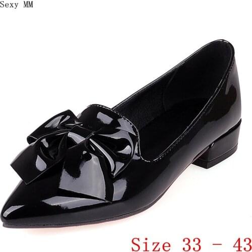Pumps Women Oxfords Career Shoes Low Heels Woman Low Heel Shoes Small Plus Size 33 - 40 41 42 43