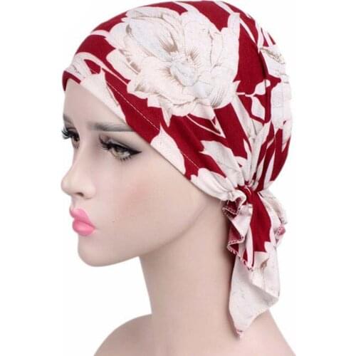 Women Turban Chemo Cap Pre-Tied Headwear Headscarf