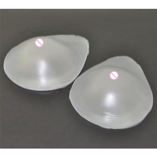 1pair 700g B cup Transparent woman silicone breast forms fake Chest false boobs pad enhancer cross dresser mastectomy bras pads