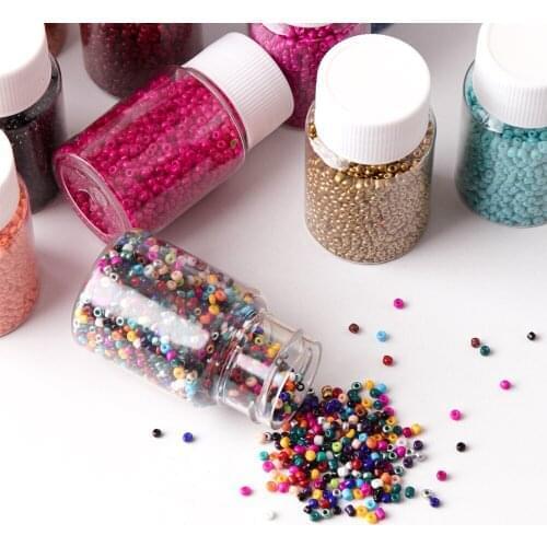 2000pcs/Bottle Glass Beads 2mm Colored Crystal Beads Necklace Beading Stone Earrings Charms Spacer For jewelry handmade DIY