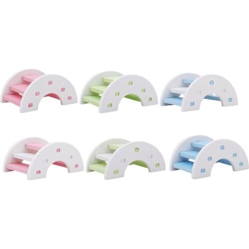 2020 Cute Hamster Ladder Rainbow Bridge Pet Toys Wooden Bridge Hanging Toys Small Animals Cage Accessories Pet Product