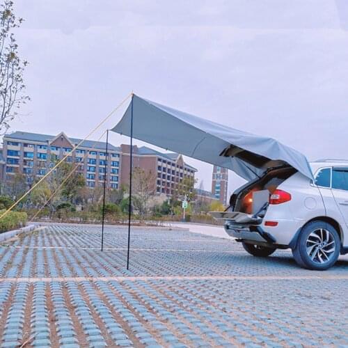3*2*1.9m Car Truck Side Rear Canopy Sun Shade Rainproof Tarp Outdoor Self-driving Tour Camping Fishing Tent Car Shelter