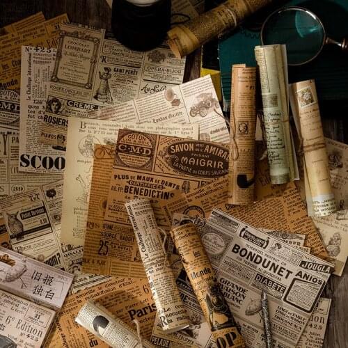 30Pcs Retro Collection Series Material Paper Junk Journal Planner Scrapbooking Vintage Decorative DIY Craft Background Paper