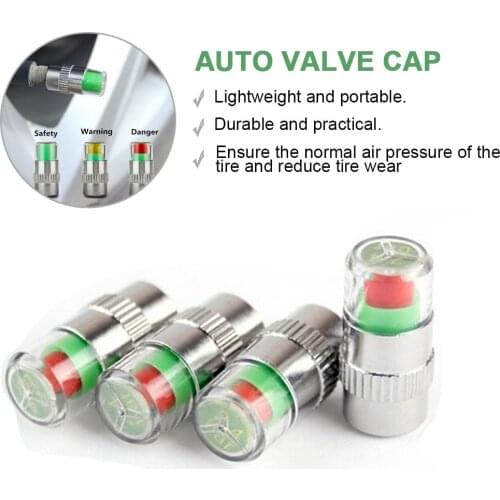 4pcs High Quality Car Tire Pressure Gauge Indicator Alert Monitoring Valve Cap Sensor For Motorcycle Auto Car Accessories