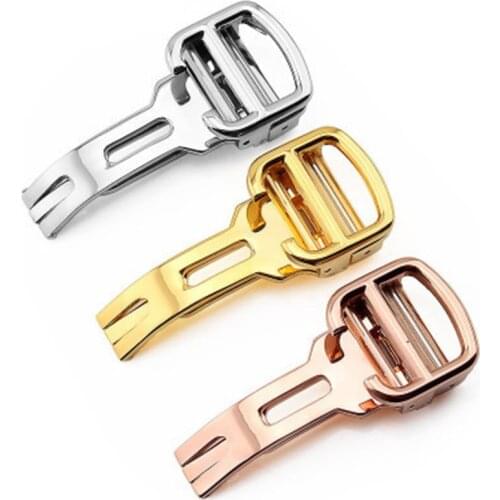 Watch accessories 14mm18mm20mm folding buckle for Cartier strap buckle button buckle sports waterproof stainless steel buckle