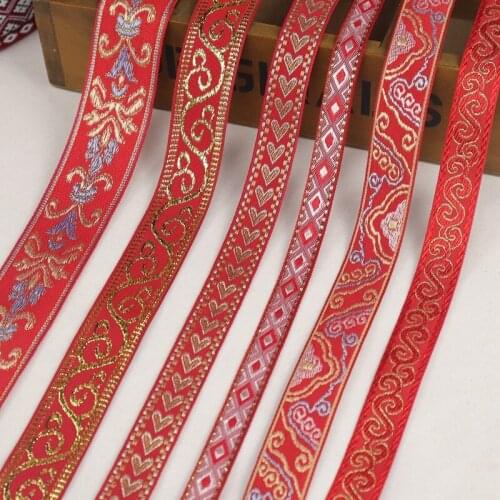 Garment accessories jacquard ribbon embroidery for DIY Clothes Bag Accessories