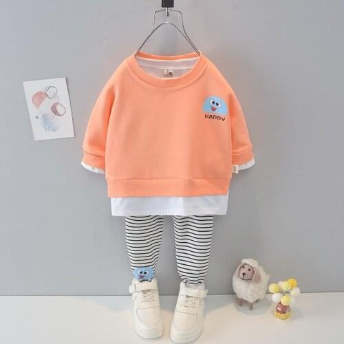 Spring Autumn Children Clothes Baby Girls Cotton Bears T-shirt Pants 2Pcs/sets Infant Out Kid Fashion Toddler Clothing Tracksuit