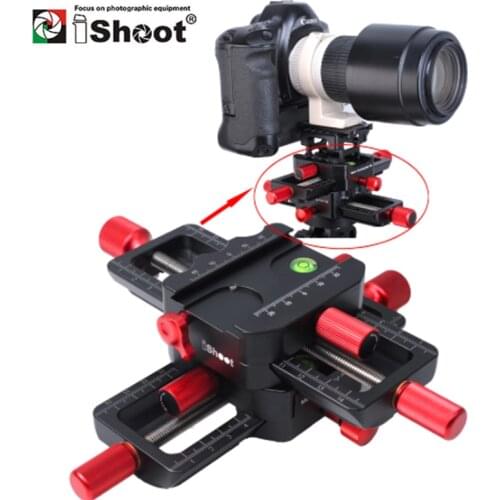 IShoot 150mm 4-way Macro Focusing Rail Slider Close-up Head With Arca-Swiss Fit Clamp Quick Release Plate for Tripod Ballhead