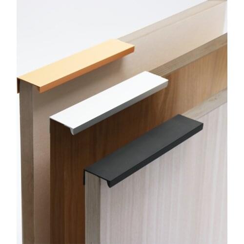 Cabinet Pulls Drawer Knobs Black Silver Orange Gold Hidden Handles Stainless Steel Kitchen Cupboard Furniture Hardware