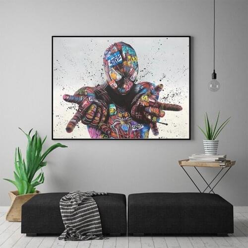 Marvel Classic Movie Canvas Painting Superhero Spider-Man Graffiti Wall Art Posters and Prints Canvas Pictures Home Decor Gifts