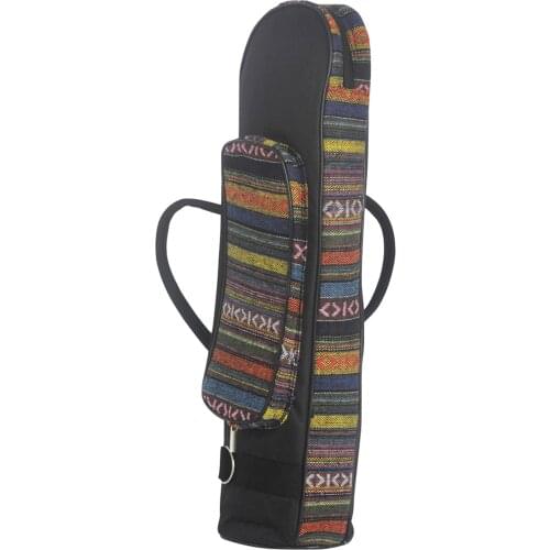 Beautiful National Style Trumpet Bag Carry Case Zippered Closure with Outside Pocket Top Handles