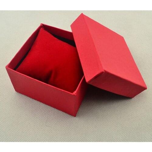 Square Cardboard Storage Case Watch Bangle Jewelry Gift Box with Pillow Pad