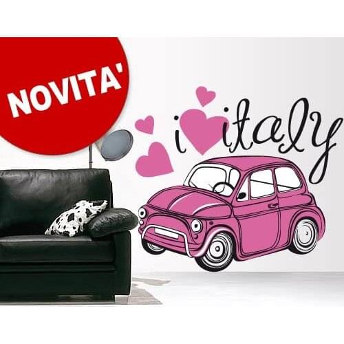 Wall decal mural Wall Art - 500 I love Italy-measures 100x89 cm-Wall decoration, wall stickers wallpaper