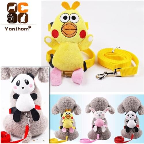 Dog Collars For Small Dogs Harness And Leash Set Cartoon Adjustable Harness Dog Leash Collar Perro Dog Collars Leads Leash Rope