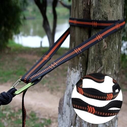 Foldable Essential Outdoor Camping Hiking Hammock Hanging Belt Hammock Strap Rope Accessories Can Hold 500kg