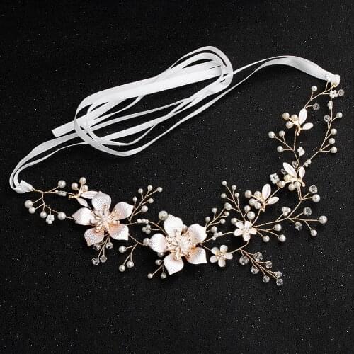 Flower headbands Water drill Bride Head wear bride hair jewelry Wholesale