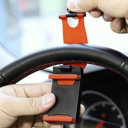 Car Steering Wheel Cellphone Holder Mount Rubber Band Support For Cell Phone NE8
