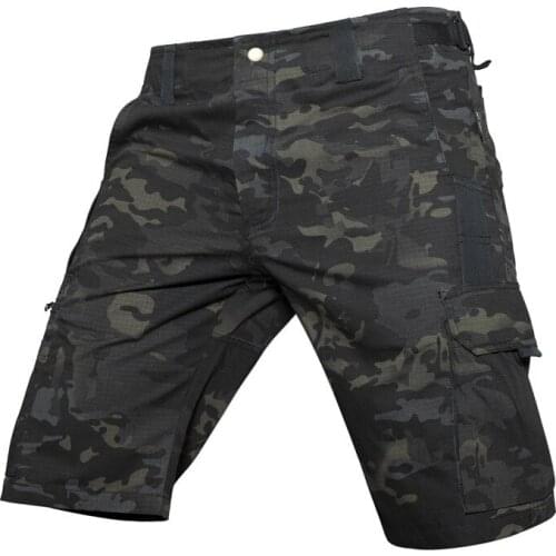 Fashion Tactical Camouflage Cargo Military Multi Pocket Waterproof Shorts Breathable Wear-Resistant Casual Shorts Summer Male