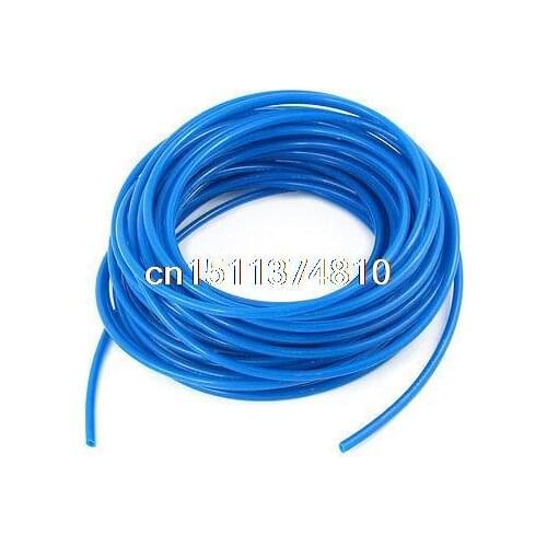 Blue 19M 62.3Ft 6mm OD 4mm ID 1mm Thickness Pneumatic PU Air Hose