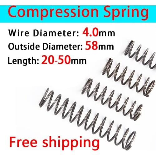 Return Y Spring Pressure Spring Spot Goods Line Diameter 4.0mm, External Diameter 58mm, Length 20mm-50mm Compressed Spring