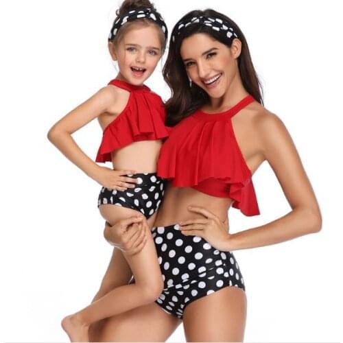 XINENGE Matching Swimwear For Mom And Daughter