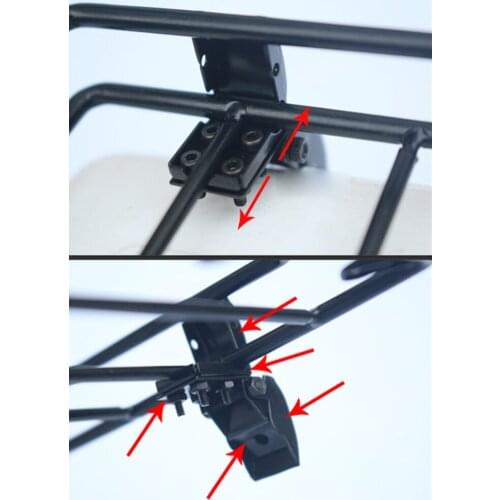 1Pcs RC 1:10 Roof Luggage Rack for SCX10 Axial -4 (Black)