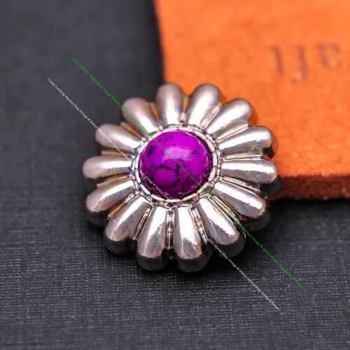 10x METAL SILVER FLORAL TURQUOISE LEATHERCRAFT DIY HANDCRAFT PET COLLOR BELT BAG HANDBAG DECOR CONCHO FLAT BACK