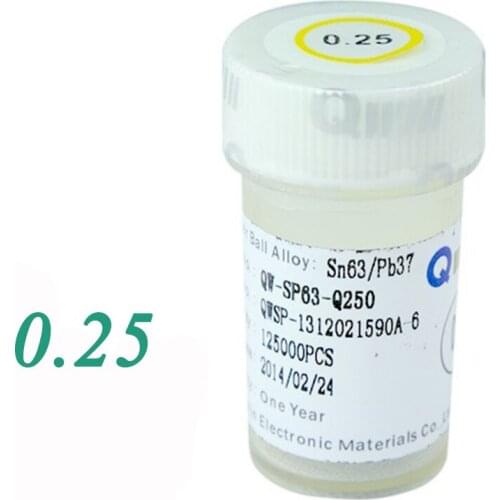 125k/bottle 0.25mm Lead BGA Reballing Balls Solder Balls for BGA Stencil