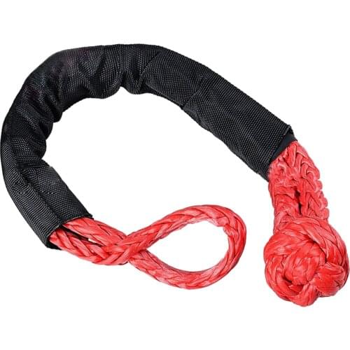 2pcs Recovery With Protective Sleeve Strap Trailer Soft Shackle UTV Accessories Rope Off Road Towing Portable ATV Winch