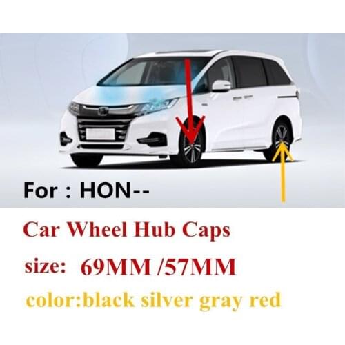 20pcs /lot 69mm 57mm Wheel Center Cap Covers Red/Silver/Black Car Emblem For honda CRV Civic Accord CITY Fit Pilot badge