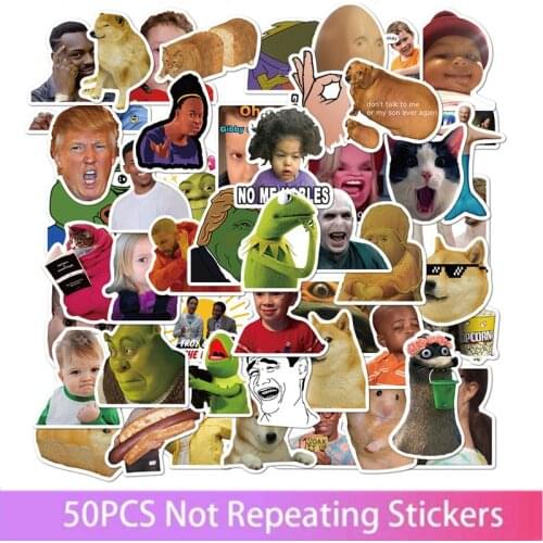 50pcs spoof graffiti stickers luggage laptop waterproof stickers